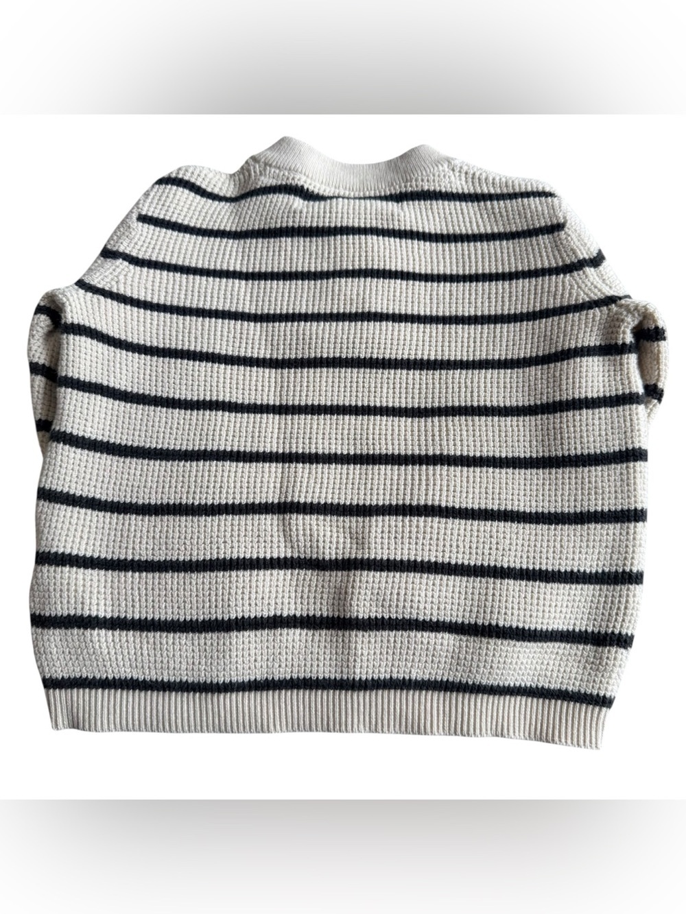 H&M Cream and Navy Striped Knit Sweater - Picture 2 of 5